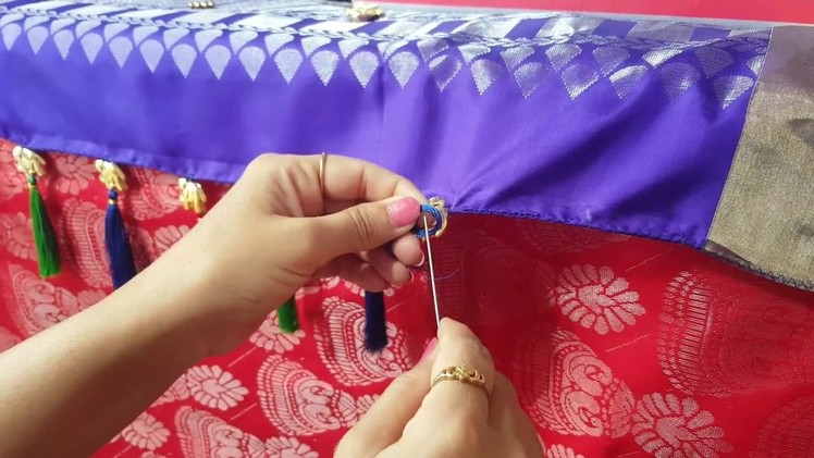 Saree kuchu making. how to make saree kuchu designs. saree kuchu with cotton tassels