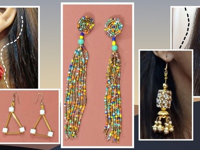 5 easy earrings DIY . Make them at your home with least efforts.