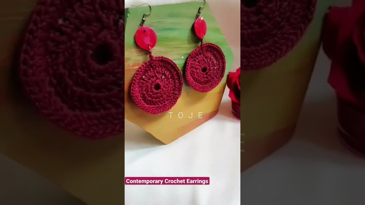 Crochet Handmade Earrings #shorts #crochet