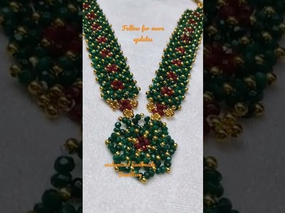 Crystal Jewellery |handmade Jewellery |diy Jewellery |pearl mix Jewellery|long haram |long necklace