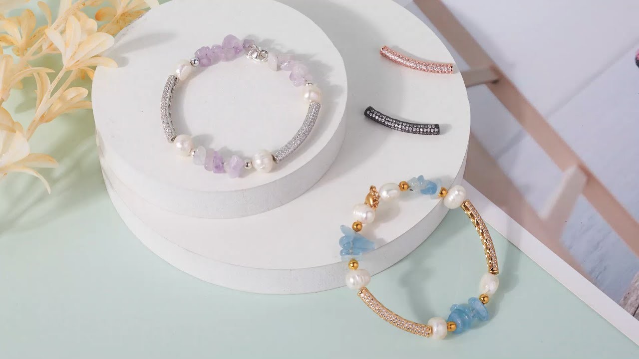 DIY Gemstone Beads Memory Wire Bracelet | Fashewelry