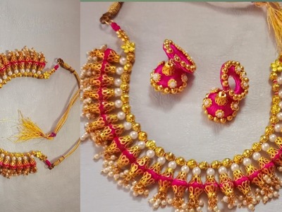 DIY | Silk Thread Neckless Making Video #howto #making #jewellery #easy #silkthreadnecklace #how