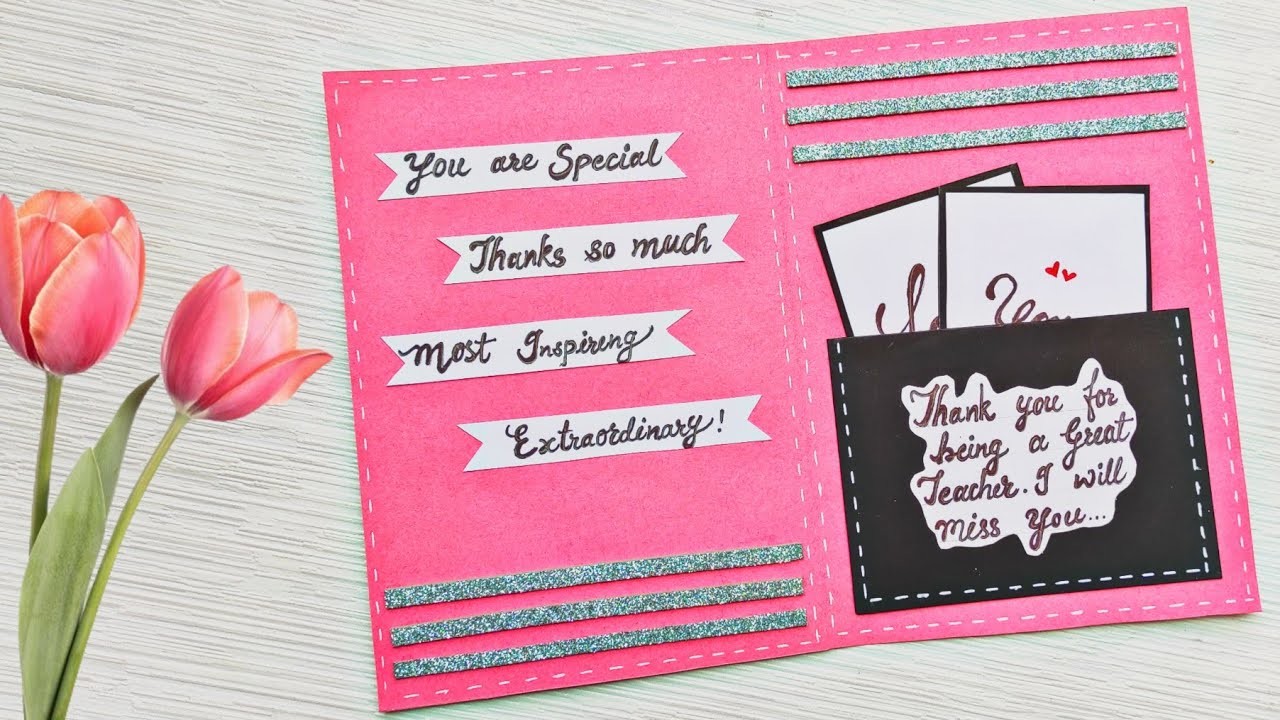 Handmade Miss You Card | Easy Handmade Miss You Card for Teacher | Tutorial