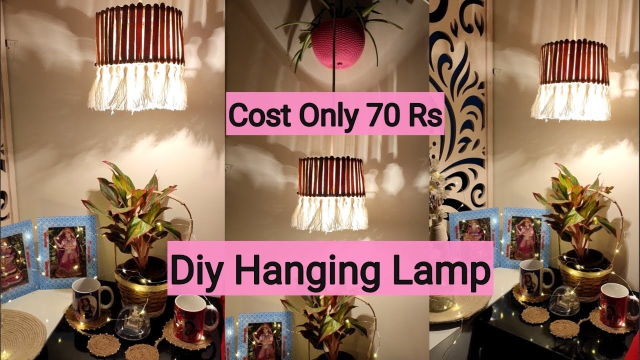 Diy lamp||Diy hanging lamp ideas||Diy lamp making at home||Diy lamp shade using recycled materials||