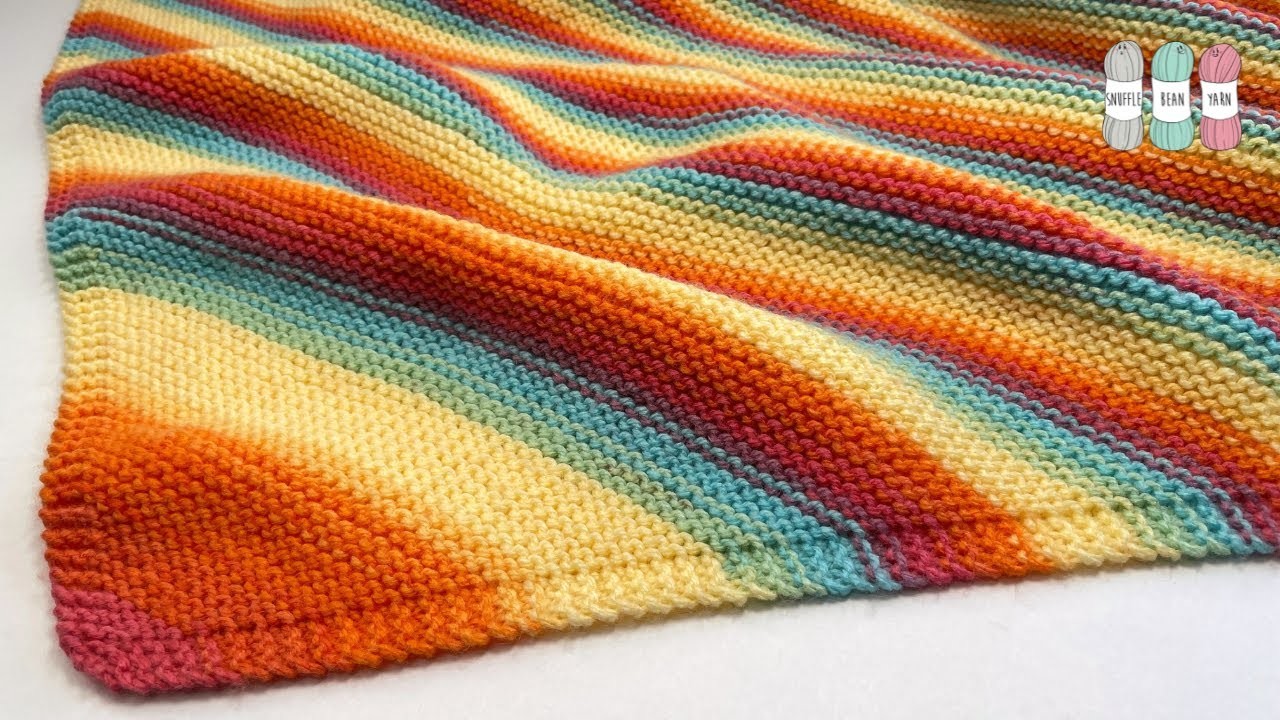 How to Knit a Corner to Corner (C2C) Garter Stitch Blanket, Rectangle