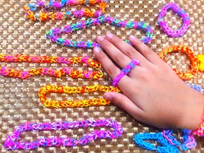 How to make loom band ring | loom bands designs