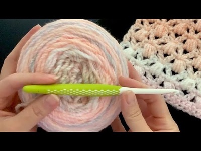 MAKE AN AMAZING BABY BLANKET WITH THIS STITCH! Old crochet pattern SIMPLY BEAUTIFUL LEFT HAND VIDEO