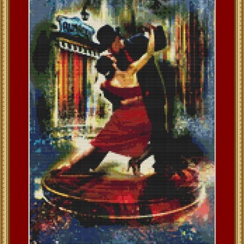 Dancing Couple Cross Stitch Pattern