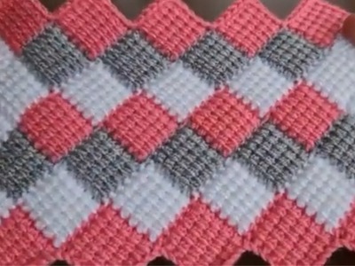 Super Easy Tunisian Knitting Pattern Baby Blanket #shorts