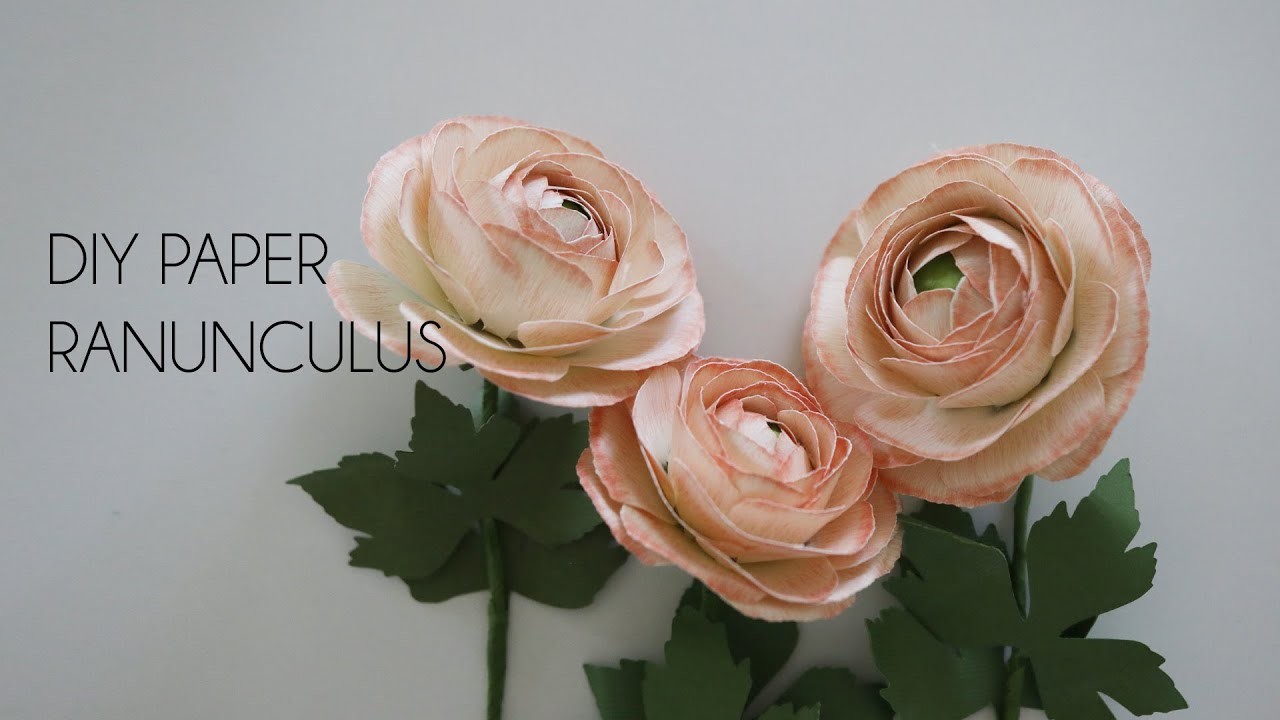 DIY Paper Ranunculus (How to make paper flower Cricut Maker)