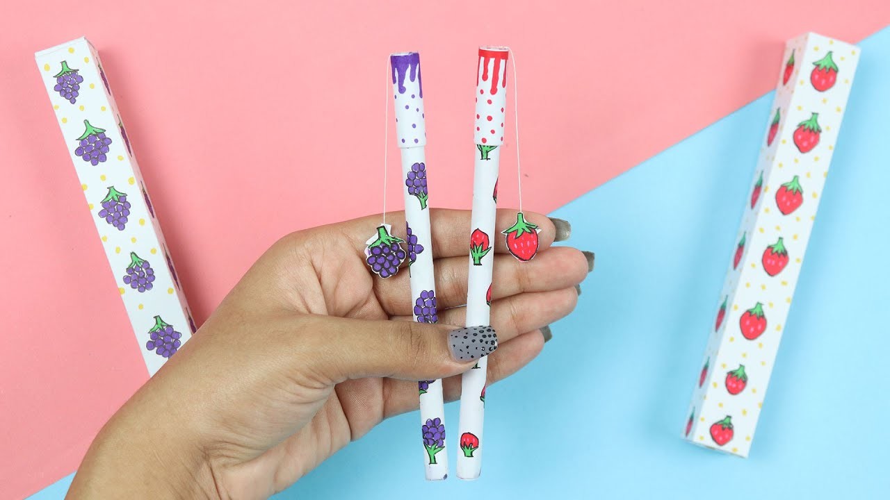 How to Make Paper Pen | DIY Gift Box Ideas | Cute Decorated Pens | Pen Decoration | Paper Pen Idea