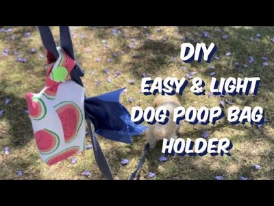 Easy Diy dog poop bag holder. poo bag dispenser