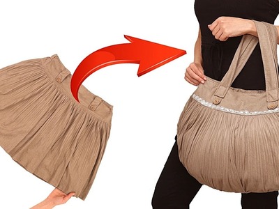 How to sew a stylish bag out of an old skirt!