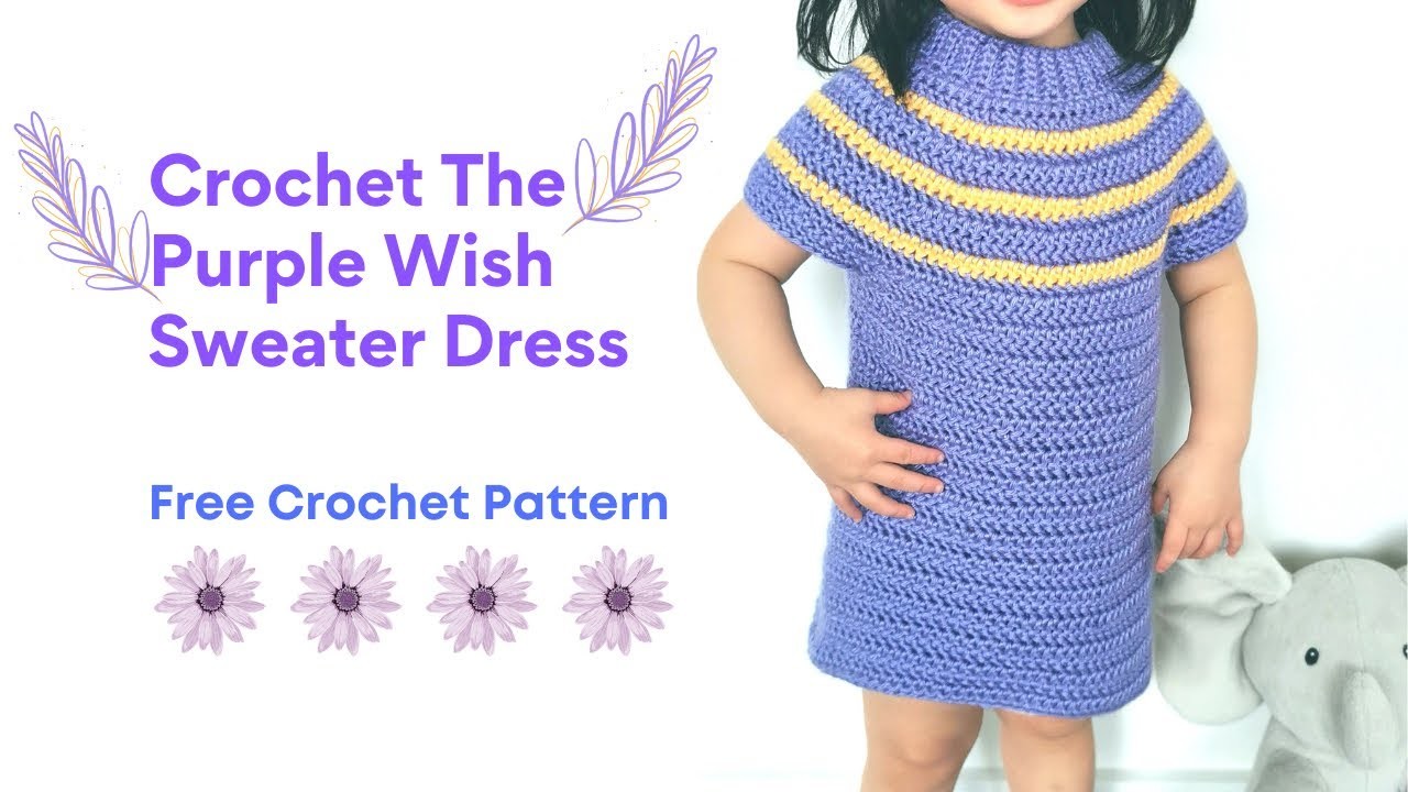 Crochet The Purple Wish Sweater For Kids