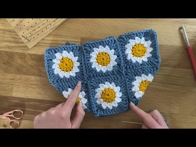 How to make a daisy crochet bum bag