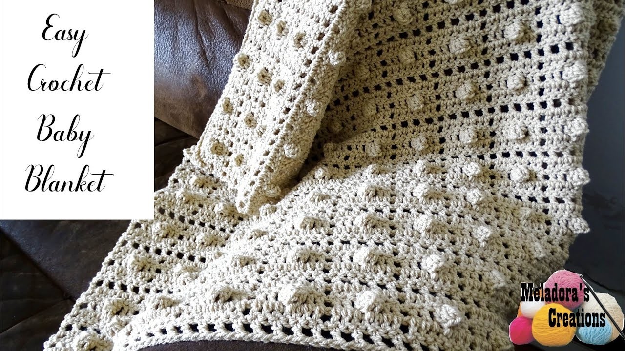 Easy Crochet Baby Blanket - Crochet Blanket Tutorial - Right handed tutorial