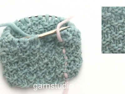 How to knit double seed stitch.moss stitch in the round