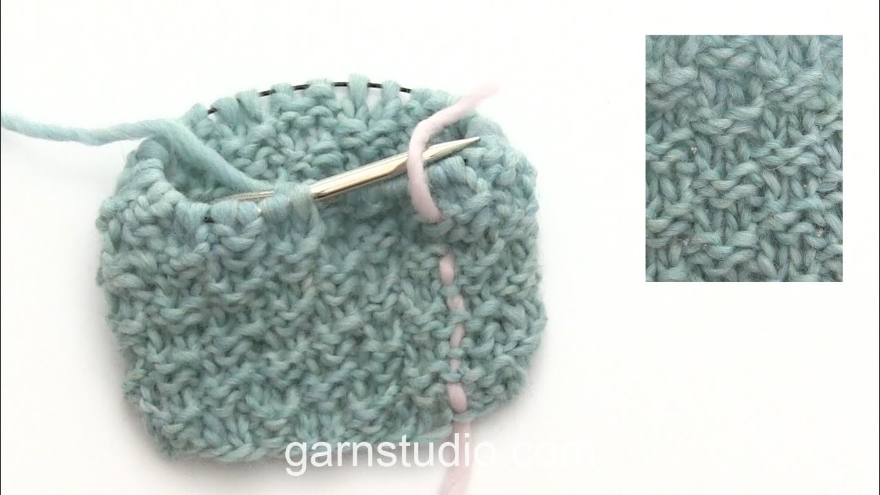 How to knit double seed stitch.moss stitch in the round
