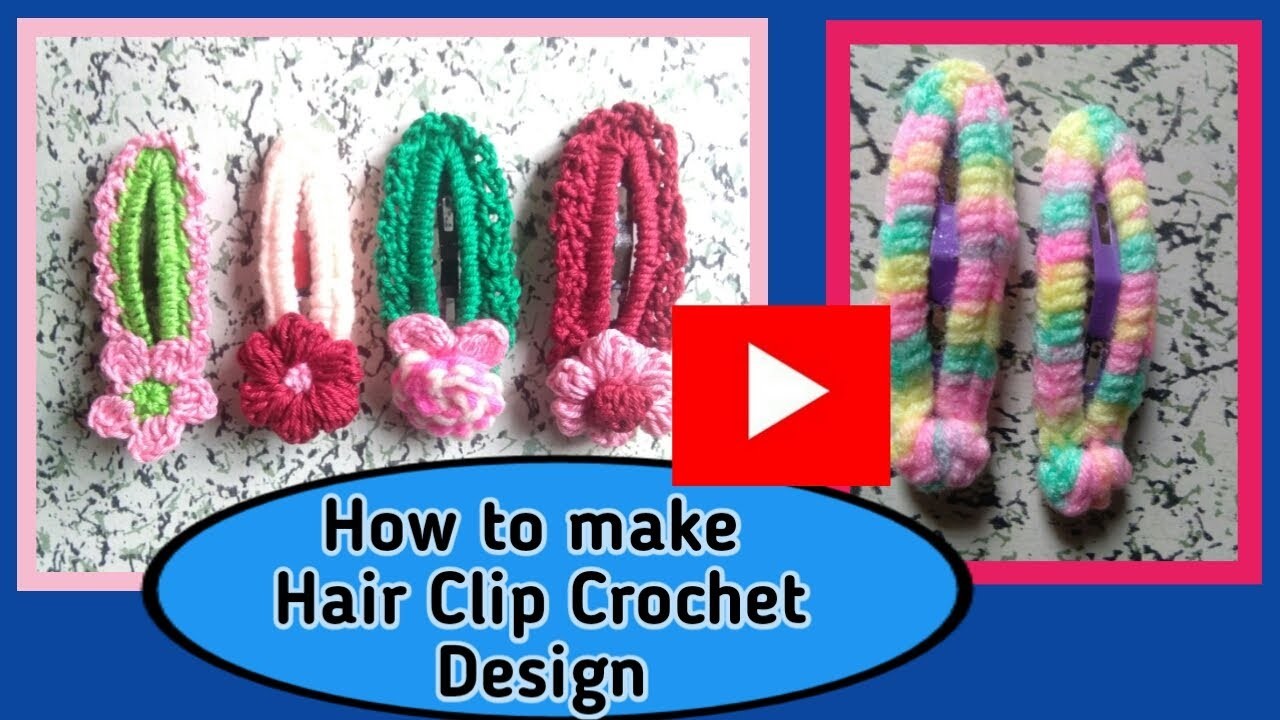 HOW TO MAKE HAIR CLIP CROCHET DESIGN | Flower | Merly Crochet Handmade v Mix