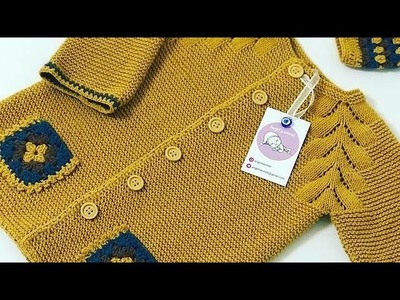 Very Easy and Preety Hand Knitting Baby Cardigan Design