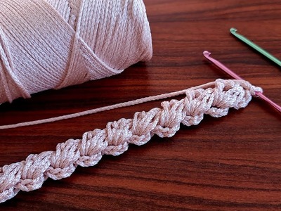 Very easy crochet cord bag handle belt accessory knitting model.Tığişi kordon çantasapı kemer modeli