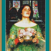 Gather Ye Rosebuds While Ye May Cross Stitch Pattern