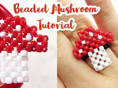 Beaded Mushroom Tutorial ???? Cute and Easy DIY Jewelry