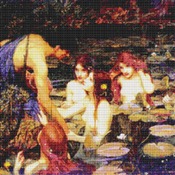 Hylas And The Nymphs Cross Stitch Pattern