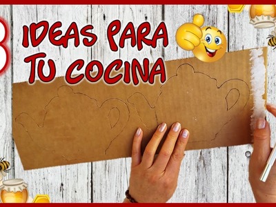 3 IDEAS ÚTILES PARA TU COCINA - Manualidades para la cocina - Crafts for the kitchen with recycling