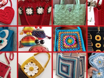 #outstanding Crochet hand bags. Knitting cotton Crochet Beautiful Hand bags new patterns For women