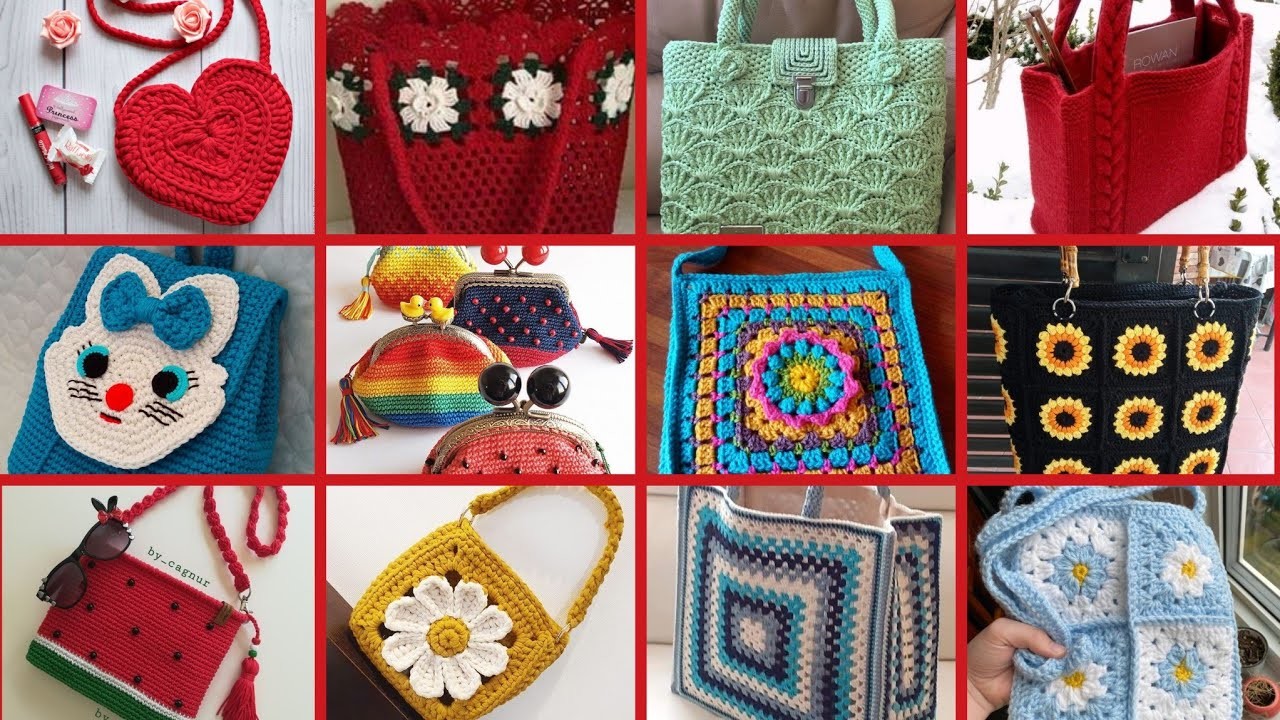 #outstanding Crochet hand bags. Knitting cotton Crochet Beautiful Hand bags new patterns For women