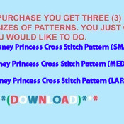 Disney Princess Cross Stitch Pattern***LOOK***Buyers Can Download Your Pattern As Soon As They Complete The Purchase