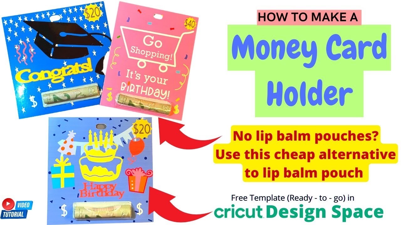 DIY Money Card Holder | FREE TEMPLATE | CHEAPER ALTERNATIVE To Lip Balm Pouch | Cricut | DIY by Ces