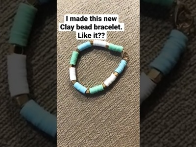 New Clay bead bracelet that I made! Like it? #clay #loom #beads #braclet