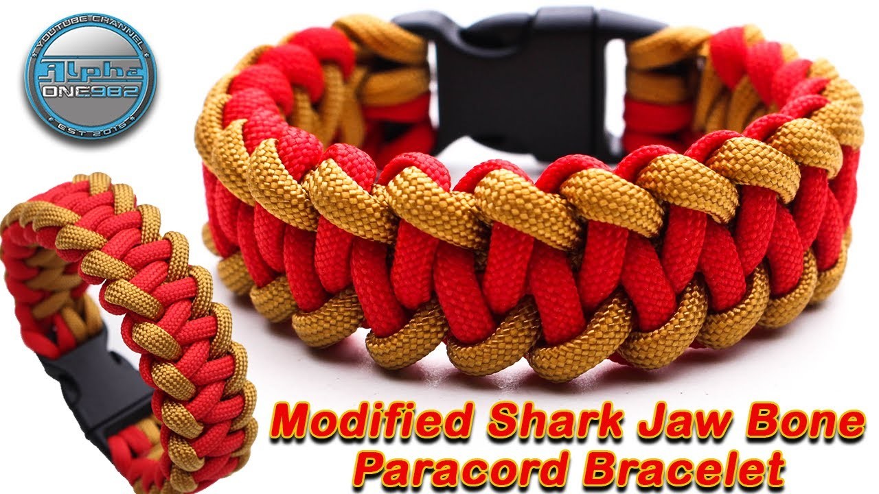 How to make a modified Shark jaw bone Knot Paracord Bracelet Tutorial