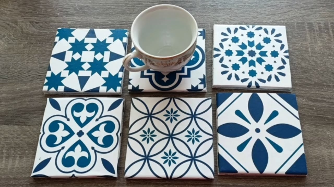 Use Of Tiles | Tile Crafts | DIY Tile Coasters | DIY Coasters | Sparky Designs