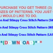 Ren And Stimpy Cross Stitch Pattern***L@@K***Buyers Can Download Your Pattern As Soon As They Complete The Purchase