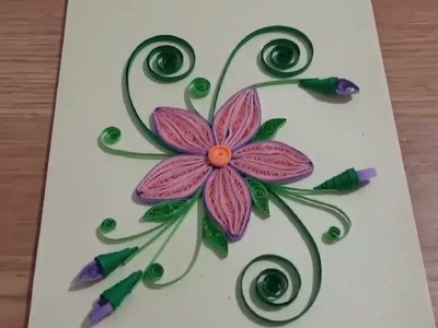 Home made!! How to make simple flower from paper !! Step-By-Step  *Art quilling *PaperArt