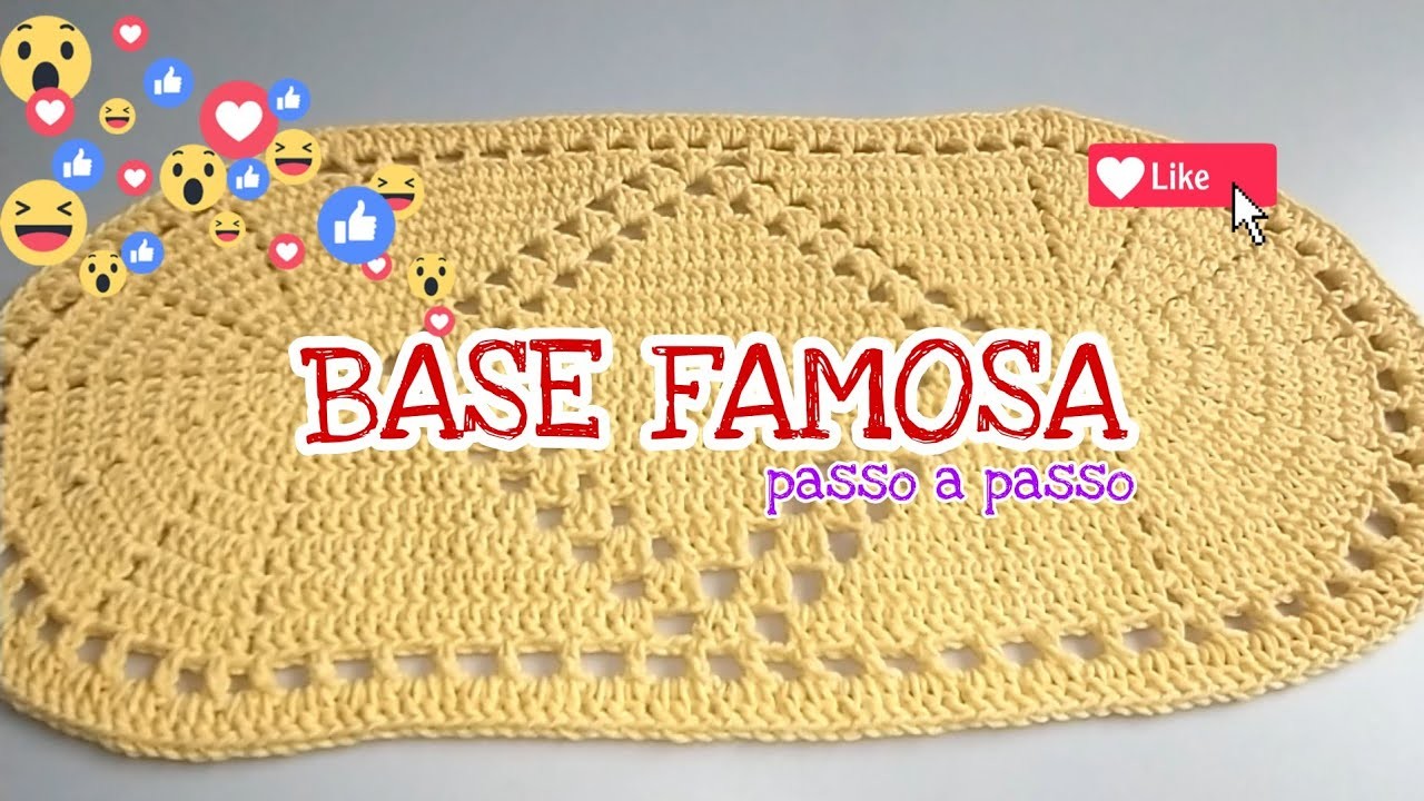 Base oval famosa para tapete de crochê ????#tapetedeporta @Marcílio Barros