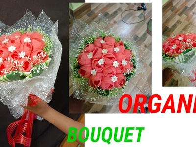 How to make pitch colour organdy bouquets for wedding