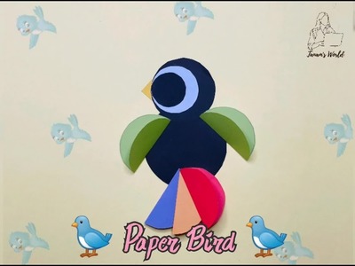 DIY Paper Bird Crafts- How to make paper bird. Origami Bird. Full tutorials for kids |Tanam's World|