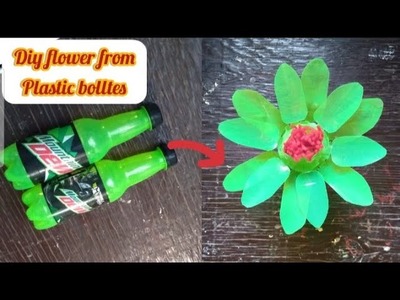 RECYCLED BOTTLE CRAFT IDEAS.DIY FLOWER FROM PLASTIC BOTTLE.BEST OUT OF WASTE!