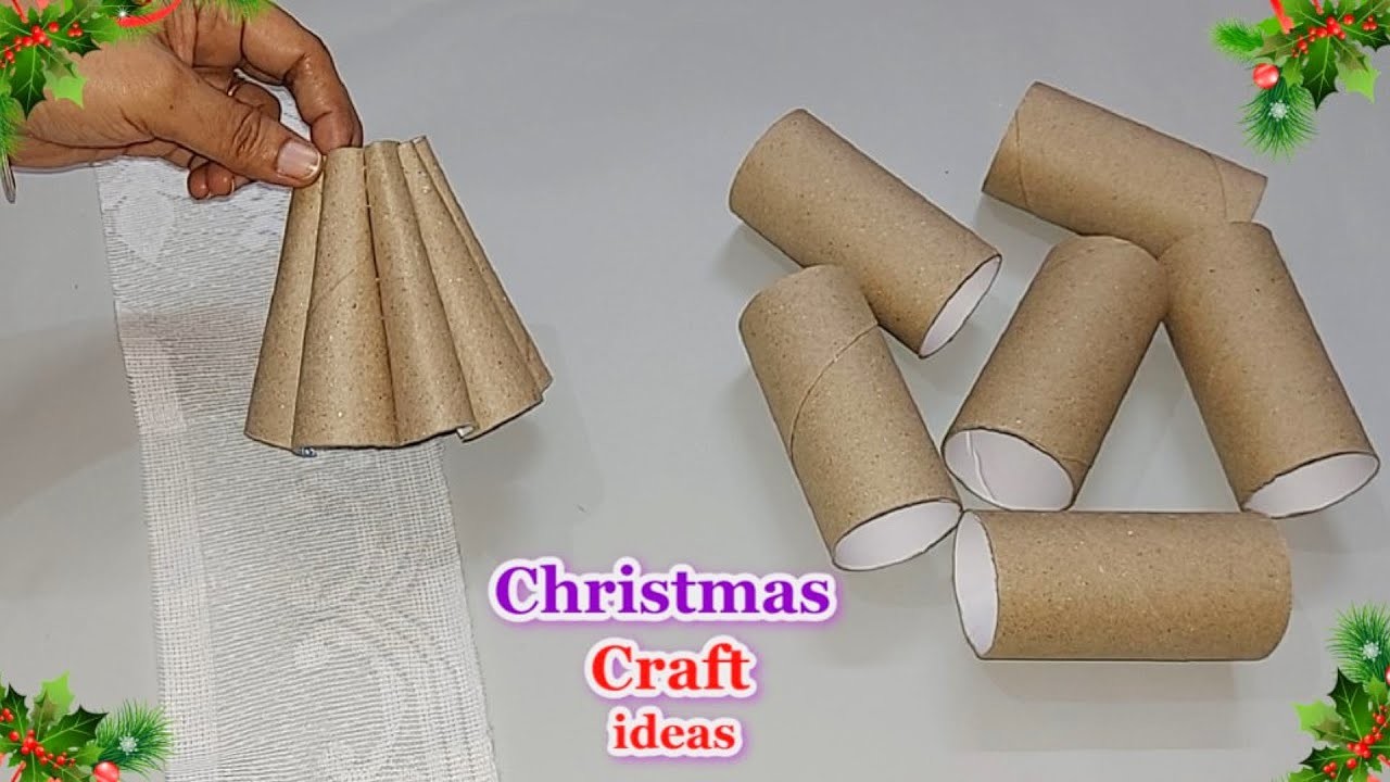 Christmas Decoration idea made with Empty rolls | Best out of waste budget Friendly craft idea????65
