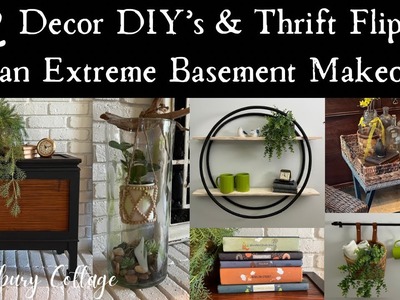 12 Home Decor DIY’s & Thrift Flips for an Extreme Basement Makeover
