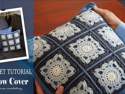 INCREDIBLE ???? How to make Pillow Crochet Knitting - Granny Squares Pillow online Tutorial
