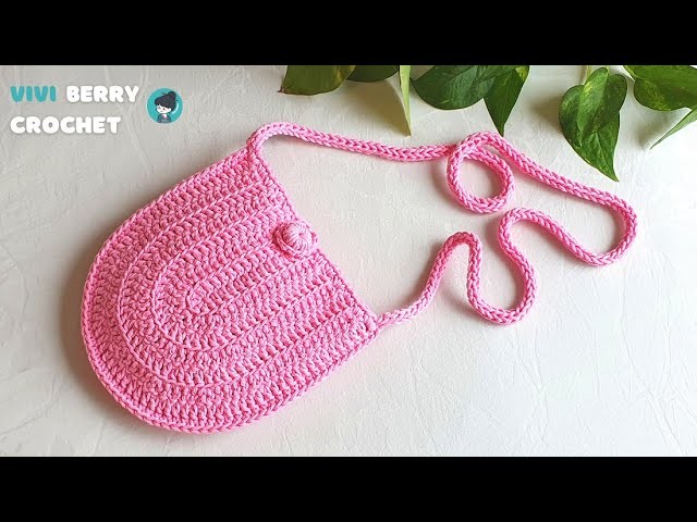 ????Easy DIY Crochet Crossbody Bag | How to Crochet a Bag | Adorable Sling Bag | ViVi Berry Crochet