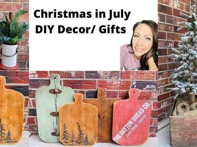 Christmas in July 2022 | DIY Wood Gifts | Upcycled Floral | Coffee Can DIY Decor | New Gift Ideas