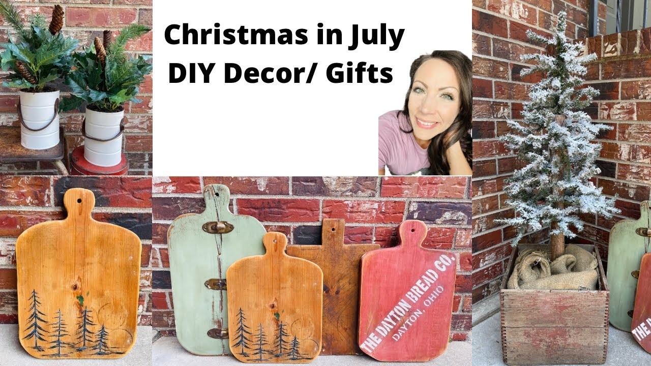 Christmas in July 2022 | DIY Wood Gifts | Upcycled Floral | Coffee Can DIY Decor | New Gift Ideas