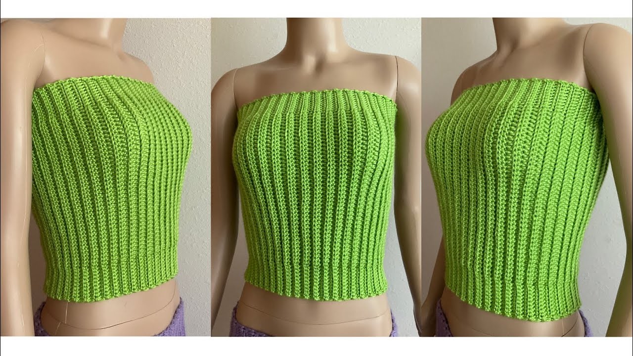 How to crochet a tube top for women, tube top tutorial, tutorial for