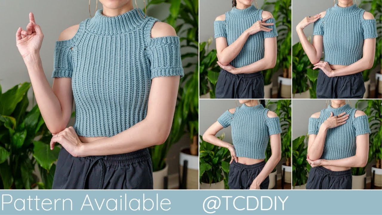 How to Crochet: Cold Shoulder Top | Pattern & Tutorial DIY